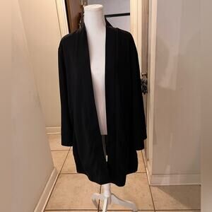 Stella and Dot reversible open kimono black and floral lagenlook size l/xl